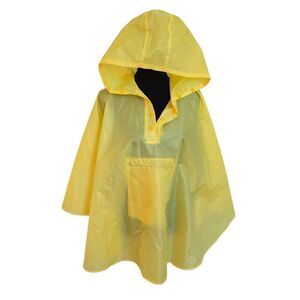 SaphiRose Lightweight Yellow Rain Poncho Jacket Waterproof Outerwear Raincoat Ki